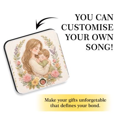 Mother & Son Personalized Musical Fridge Magnet Rechargeable   Loving Gift for Mom